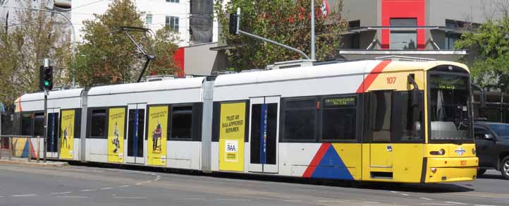 Adelaide Metro Bombardier tram 107